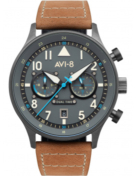 AVI-8 AV-4088-04 Carey Dual Time 44mm 5ATM