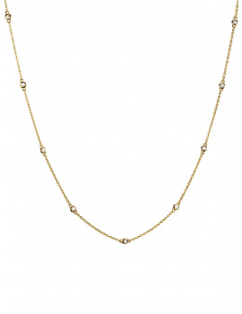 Thomas Sabo KE2340-414-14-L50V Necklace White zirconia stones Gold-plated Ladies