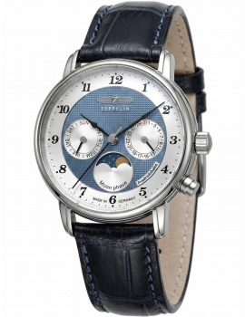 Zeppelin 8537-3 Mens Watch Friedrichshafen Moon Phase 35mm 5ATM