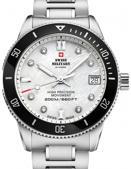 Swiss Military SM34089.03 Diver Ladies Watch 37mm 20ATM