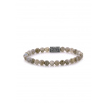 Rebel & Ružové bracelet Labradorite Shield 925 RR-6S005-S-S ladies