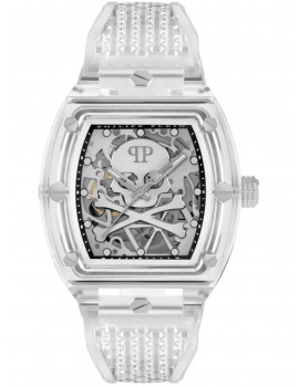Philipp Plein PWPTA0524 Automatic Mens Watch The $keleton Crystal 44mm 5ATM