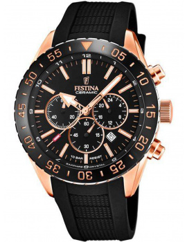Festina F20516/2 Keramika Chronograph Mens Watch 44mm 10ATM