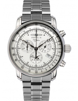 Zeppelin 7680MB-1 Pánske hodiny Budík Chronograph 100 Jahre 43mm 5ATM