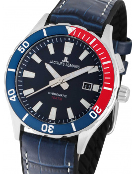 Jacques Lemans 1-2131B Hybromatic Mens Watch 43mm 10ATM