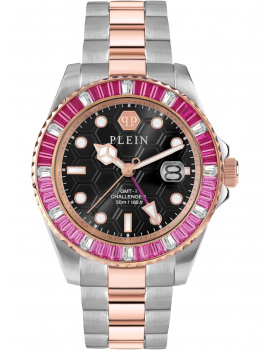 Philipp Plein PWPZA0424 Unisex GMT-I Challenger Baguettes 44mm 5ATM