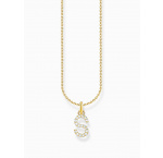 Thomas Sabo KE2258-414-14-L45V Gold-plated necklace letter S