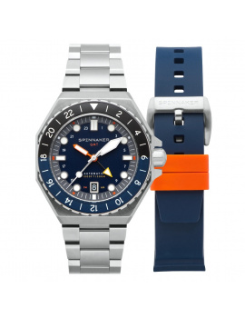 Spinnaker SP-5119-22 Dumas Automatic GMT Mens Watch 44mm 30ATM