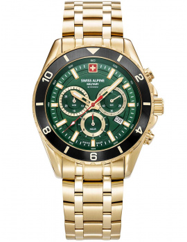 Swiss Alpine Military 7034.9118 Mens Watch Sierra Chronograph 43mm 10ATM
