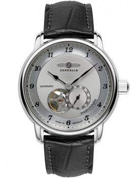 Zeppelin 8566-4 Mens Watch Friedrichshafen Open Heart Automatic 40mm 5ATM