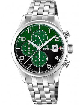 Festina F20374/7 Timeless Chronograph Mens Watch 43mm 10ATM