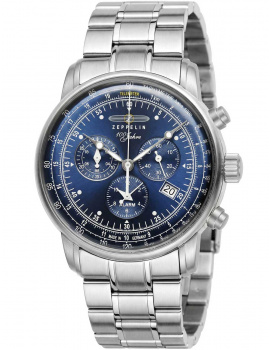 Zeppelin 7680MB-3 Mens Watch 100 Years Zeppelin Chronograph 43mm 5ATM