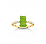 Thomas Sabo TR2459-414-6-54 Gold ring w. green Goldbears