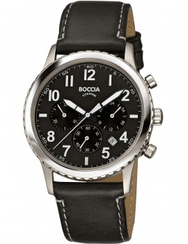 Boccia 3745-01 men`s watch chronograph titanium 41mm 5ATM