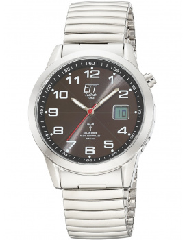 ETT Eco Tech Time EGS-11712-22Z Mens Watch Radio-controlled Slnečný pohon Drive Basic 41mm 5ATM
