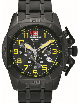 Swiss Alpine Military 7063.9174 Chronograph Mens Watch 45mm 10ATM