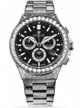 Louis XVI LXVI1217 Le Monarque Royale Chronograph Mens Watch 42mm 10ATM
