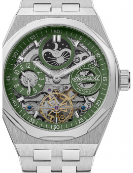 Ingersoll I12905 The Broadway Dual Time Automatic Mens Watch 43mm 5ATM