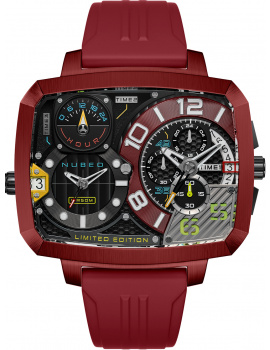Nubeo NB-6084-02 Mens Watch Odyssey Triple Time-Zone Limited 58mm 5ATM