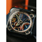 Nubeo NB-6096-03 Mens Watch Ecliptic Dual Time 45mm 5ATM