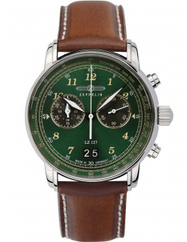 Zeppelin 8684-4 Graf Zeppelin LZ127 big-date chrono 41mm 5ATM