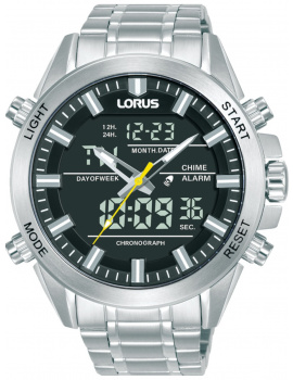 Lorus RW663AX9 Mens Watch Analog-Digital Budík Chronograph 45mm 10ATM