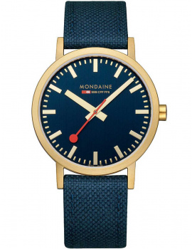 Mondaine A660.30360.40SBQ Classic Blue And Gold40mm 3ATM