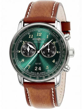 Zeppelin 8684-4 Graf Zeppelin LZ127 big-date chrono 41mm 5ATM