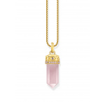 Thomas Sabo PE955-995-9 Gold-plated pendant w. rose-coloured ružové quartz crystal