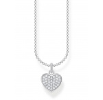 Thomas Sabo KE2046-051-14-L38V Silver PavĂ© Heart Necklace 36-38 cm Ladies