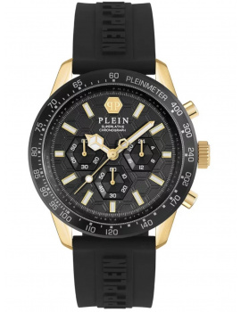 Philipp Plein PWPYA0224 Mens Watch Pleinmeter Chronograph 44mm 5ATM