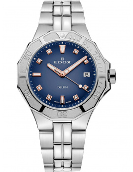 Edox 53020-3M-BUDDR Delfin Diver Ladies Watch 38mm 20ATM