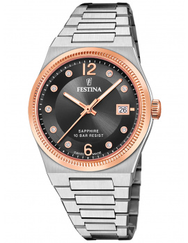 Festina F20037/3 Ladies Watch Swiss Made RivĂ© 35mm 10ATM