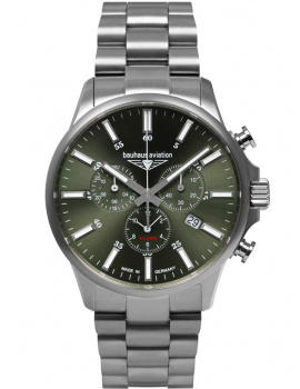 Bauhaus 2880M-4 Mens Watch Aviation Chrono Titanium 42mm 10ATM
