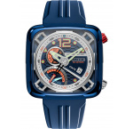 Nubeo NB-6096-03 Mens Watch Ecliptic Dual Time 45mm 5ATM