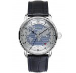 Zeppelin 8596-3 Mens Watch Friedrichshafen GMT Automatic 42mm 5ATM