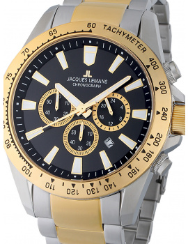 Jacques Lemans 1-2140H Liverpool Chronograph Mens Watch 48mm 10ATM