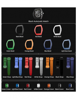 Tsar Bomba TB8218(1+7)FKM-03 Mens Watch Atomic Interchangeable Watch Combo Automatic 46mm 5ATM