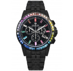 Louis XVI LXVI1129 Mens Watch Majeste Frosted Iced Out Chronograph 43mm 5ATM