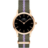 Daniel Wellington DW00100680 Ladies Watch Iconic NATO Green/Purple 28mm 3ATM