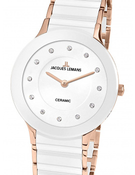 Jacques Lemans 1-1856H Dublin Keramika Ladies Watch 32mm 5 ATM
