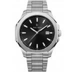Paul Rich PR-46696 Mens Watch Mercer Astor Silver Black 40,5 mm 5ATM