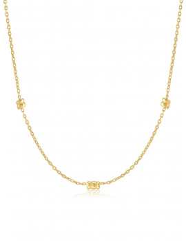ANIA HAIE N038-02G Smooth Twist Ladies Necklace, adjustable