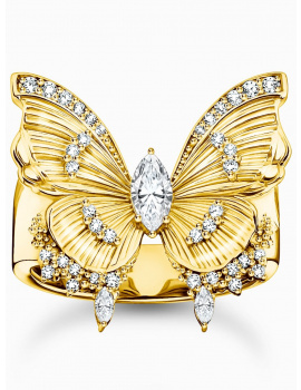 Thomas Sabo TR2495-414-14-56 Cocktailring butterfly gold plated Ladies