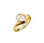 Thomas Sabo TR2523-414-14-56 Ring with white zirconia stone Oval Gold-plated Ladies