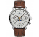 Zeppelin 8536-1 Mens Watch Friedrichshafen Moon Phase 40mm 5ATM