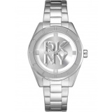 DKNY DK1L016M0045 Ladies Watch Chambers Midi Silver 34mm 5ATM
