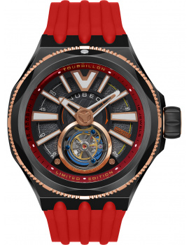 Nubeo NB-6075-09 Mens Watch Messenger Tourbillon Limited 52mm 10ATM