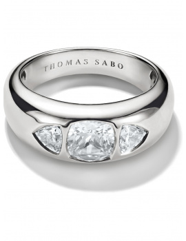 Thomas Sabo TR2525-051-14-56 Ring with faceted white zirconia stones Silver Ladies
