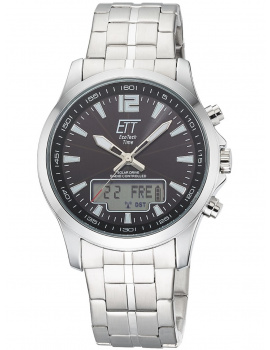 ETT Eco Tech Time EGA-11715-21M Mens Watch Radio-controlled Slnečný pohon Drive Professional Chronograph 45mm 5ATM